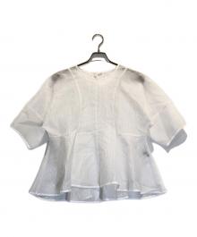 LE CIEL BLEU（ルシェルブルー）の古着「シアージャカードブラウス」｜ホワイト