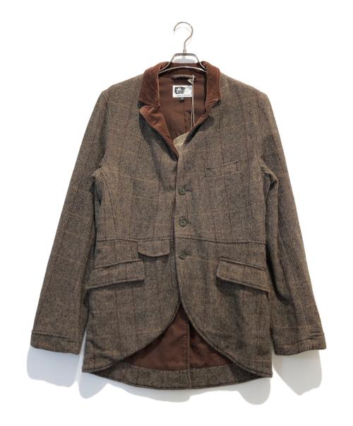 Garments Engineered（エンジニアド ガーメンツ）Garments Engineered (エンジニアド ガーメンツ) ベロア襟ツイードジャケット ブラウン サイズ:Mの古着・服飾アイテム