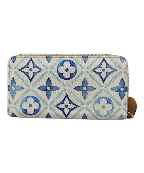 LOUIS VUITTON（ルイ ヴィトン）LOUIS VUITTON (ルイ ヴィトン) モノグラム　タイル ジッピーウォレット ブルーの古着・服飾アイテム