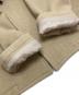 中古・古着 DANTON (ダントン) WOOL LIGHT PILE ノーカラーロングコート ベージュ サイズ:36：14000円
