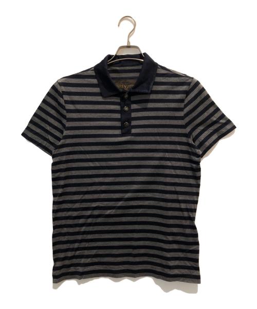 LOUIS VUITTON（ルイ ヴィトン）LOUIS VUITTON (ルイ ヴィトン) ボーダーポロシャツ ネイビー サイズ:Mの古着・服飾アイテム