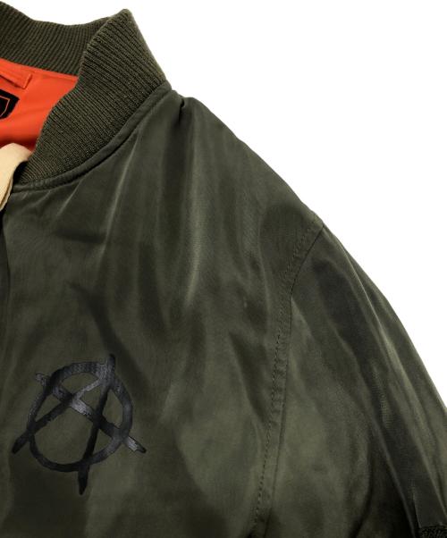 Candy Stripper（キャンディーストリッパー）Candy Stripper (キャンディーストリッパー) プリントMA-1ジャケット カーキ サイズ:2の古着・服飾アイテム