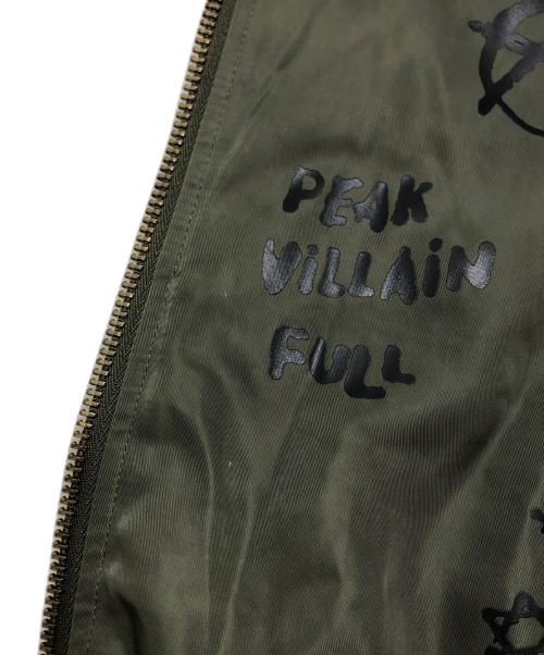 Candy Stripper（キャンディーストリッパー）Candy Stripper (キャンディーストリッパー) プリントMA-1ジャケット カーキ サイズ:2の古着・服飾アイテム