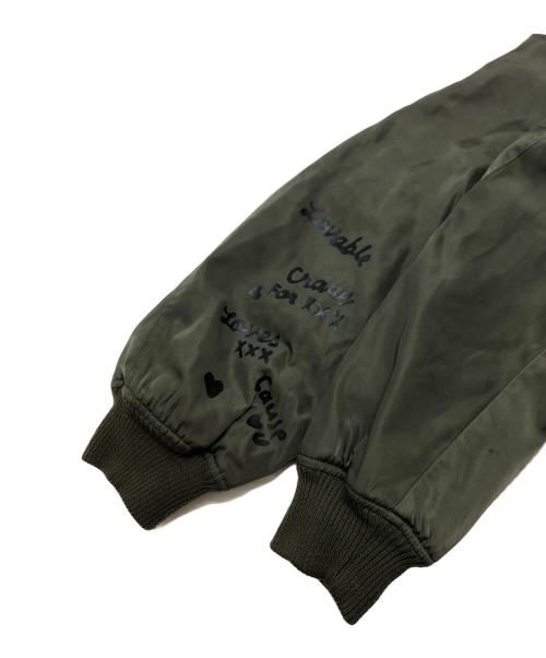 Candy Stripper（キャンディーストリッパー）Candy Stripper (キャンディーストリッパー) プリントMA-1ジャケット カーキ サイズ:2の古着・服飾アイテム