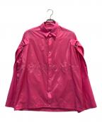 ALMOSTBLACKオールモストブラック）の古着「SHIRTS COAT」｜ピンク