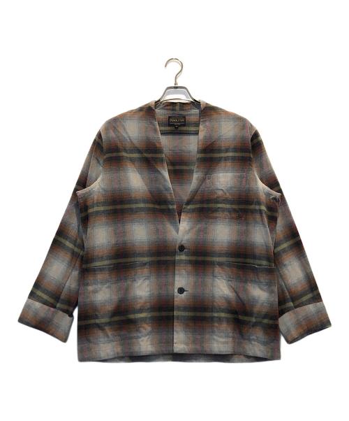 PENDLETON（ペンドルトン）PENDLETON (ペンドルトン) チェックカーディガン ブラウン サイズ:Mの古着・服飾アイテム