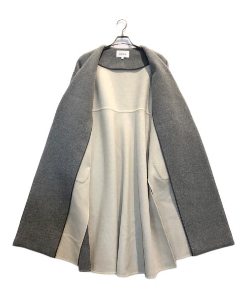 ENFOLD（エンフォルド）ENFOLD (エンフォルド) ソフトリバースリットオーバーコート グレー サイズ:36の古着・服飾アイテム