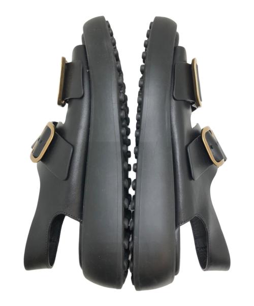 TOD'S（トッズ）TOD'S (トッズ) ダブルバックルサンダル ブラック サイズ:37 1/2の古着・服飾アイテム