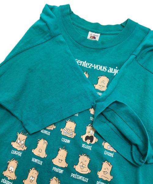 FRUIT OF THE LOOM（フルーツオブザルーム）FRUIT OF THE LOOM (フルーツオブザルーム) 感情アートTシャツ グリーン サイズ:Lの古着・服飾アイテム