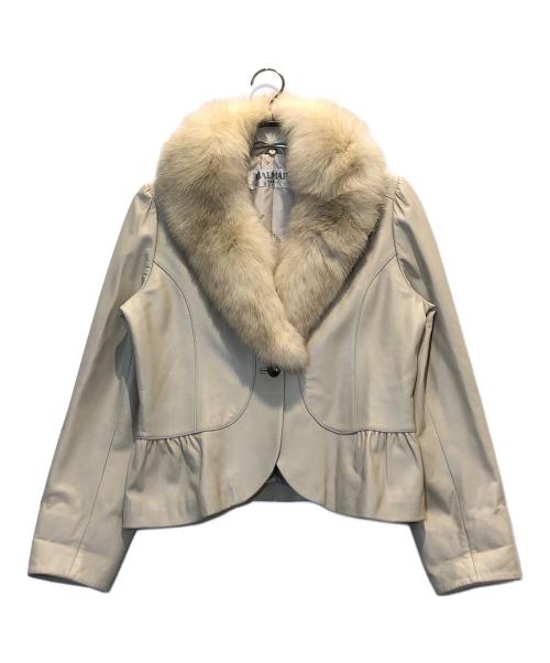 BALMAIN（バルマン）BALMAIN (バルマン) ファー付きジャケット アイボリー サイズ:表記なしの古着・服飾アイテム