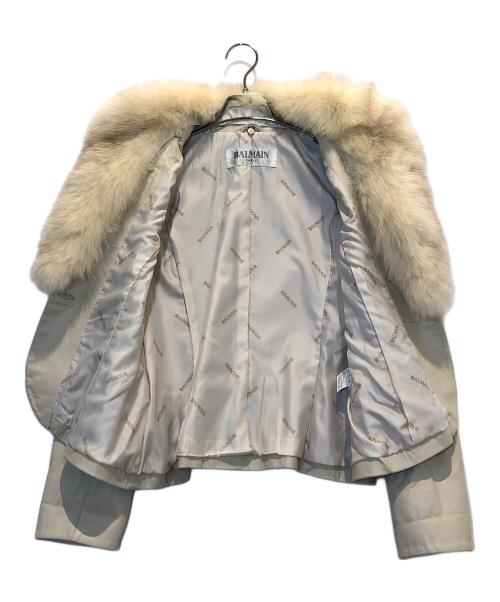 BALMAIN（バルマン）BALMAIN (バルマン) ファー付きジャケット アイボリー サイズ:表記なしの古着・服飾アイテム