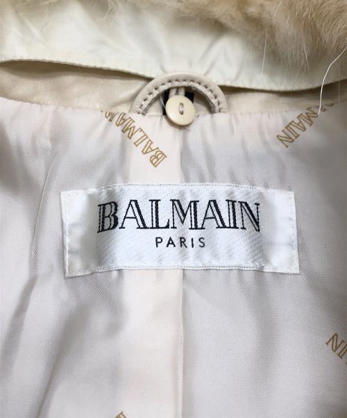 BALMAIN（バルマン）BALMAIN (バルマン) ファー付きジャケット アイボリー サイズ:表記なしの古着・服飾アイテム