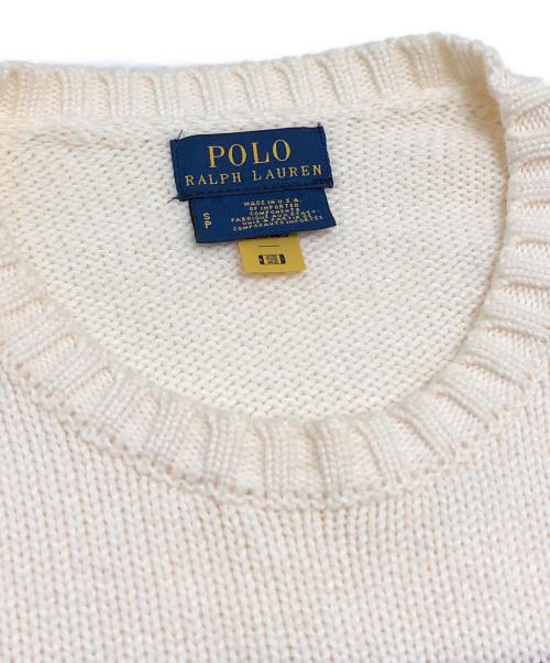POLO RALPH LAUREN（ポロ・ラルフローレン）POLO RALPH LAUREN (ポロ・ラルフローレン) 星条旗ニット アイボリー サイズ:Ｓの古着・服飾アイテム