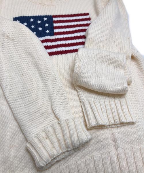 POLO RALPH LAUREN（ポロ・ラルフローレン）POLO RALPH LAUREN (ポロ・ラルフローレン) 星条旗ニット アイボリー サイズ:Ｓの古着・服飾アイテム