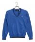 RLX RALPH LAUREN（アールエルエックスラルフローレン）の古着「Vネックニット」｜ブルー