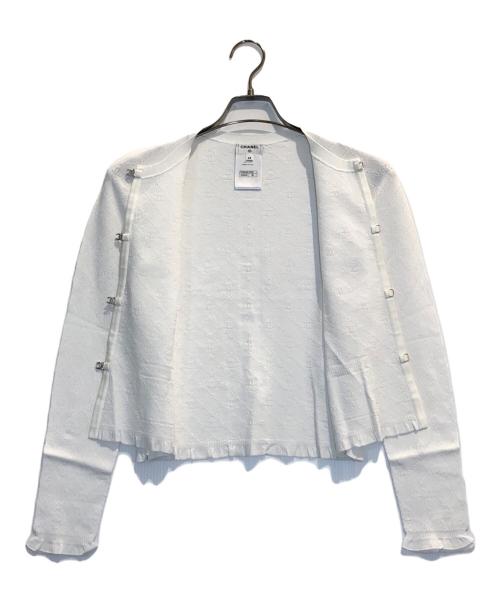 CHANEL（シャネル）CHANEL (シャネル) ココボタンニットカーディガン ホワイト サイズ:38の古着・服飾アイテム
