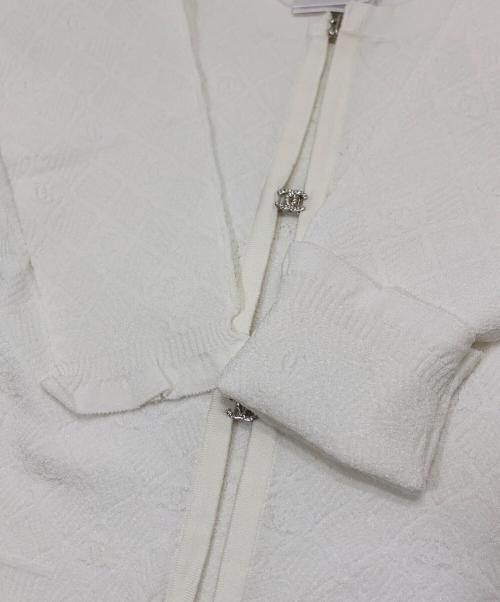 CHANEL（シャネル）CHANEL (シャネル) ココボタンニットカーディガン ホワイト サイズ:38の古着・服飾アイテム