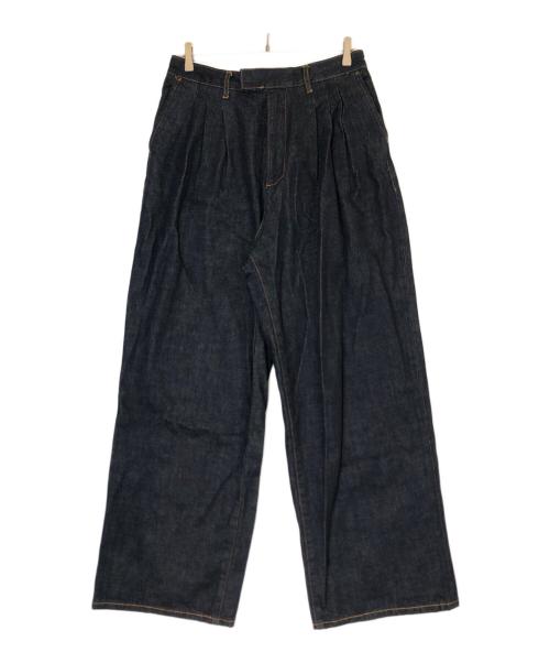 Adam et Rope（アダム エ ロペ）Adam et Rope (アダム エ ロペ) 3タックワイドデニムパンツ インディゴ サイズ:Lの古着・服飾アイテム