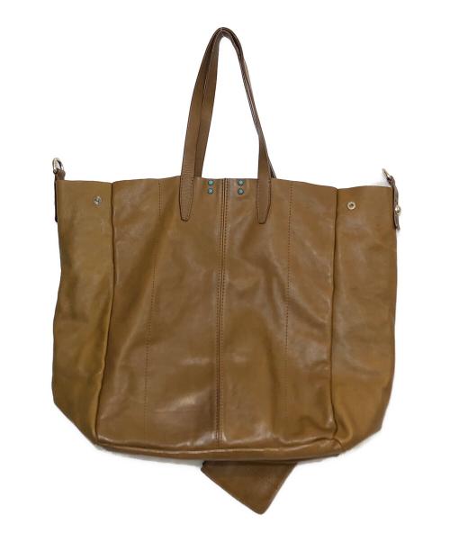 DIESEL（ディーゼル）DIESEL (ディーゼル) レザートートバッグ ブラウンの古着・服飾アイテム