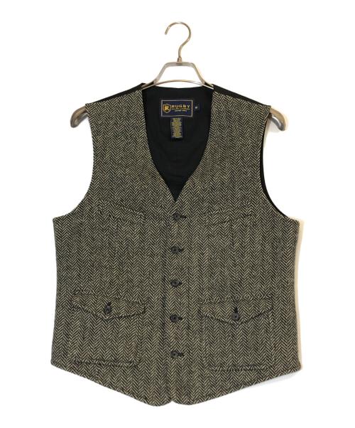 Rugby Ralph Lauren（ラグビーラルフローレン）Rugby Ralph Lauren (ラグビーラルフローレン) ヘリンボーンベスト グレー サイズ:Mの古着・服飾アイテム
