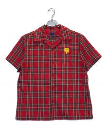 Heaven by Marc Jacobs（ヘブンバイマークジェイコブス）の古着「オープンカラータータンチェックシャツ」｜レッド