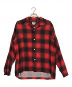 HOUSTONヒューストン）の古着「OMBRE CHECK L/S SHIRT」｜レッド