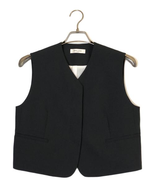 Demi-Luxe Beams（デミルクス ビームス）Demi-Luxe Beams (デミルクス ビームス) ヒヨク Vネック ショートジレ ブラック サイズ:36の古着・服飾アイテム