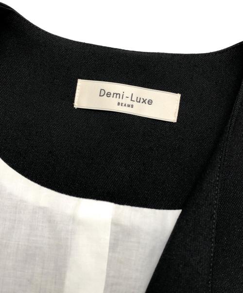 Demi-Luxe Beams（デミルクス ビームス）Demi-Luxe Beams (デミルクス ビームス) ヒヨク Vネック ショートジレ ブラック サイズ:36の古着・服飾アイテム