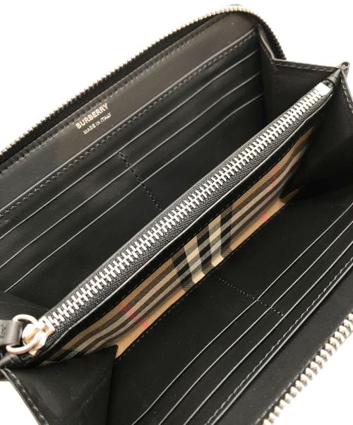 BURBERRY（バーバリー）BURBERRY (バーバリー) ラウンドジップウォレット ブラック サイズ:表記なしの古着・服飾アイテム