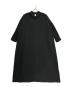no control air（ノーコントロールエアー）の古着「デッドエアポリエステル高密度バックサテンスタンドカラーワンピース」｜ブラック