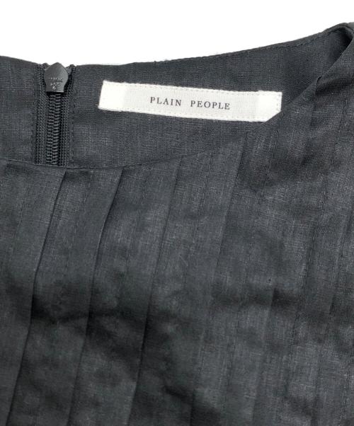 PLAIN PEOPLE（プレインピープル）PLAIN PEOPLE (プレインピープル) ラミーリヨセルワンピース ブラック サイズ:3の古着・服飾アイテム