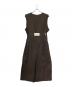 avec deuxclefs (アヴェクデュクレ) スキッパーノースリーブワンピース ブラウン サイズ:M：13000円