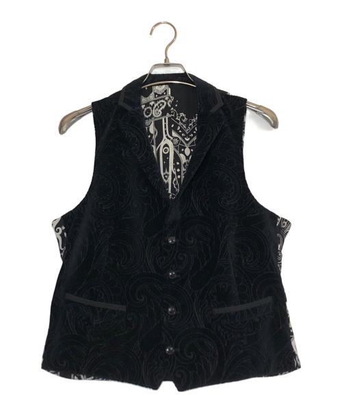 ETRO（エトロ）ETRO (エトロ) ペイズリー柄ベロアベスト ブラック サイズ:表記なしの古着・服飾アイテム