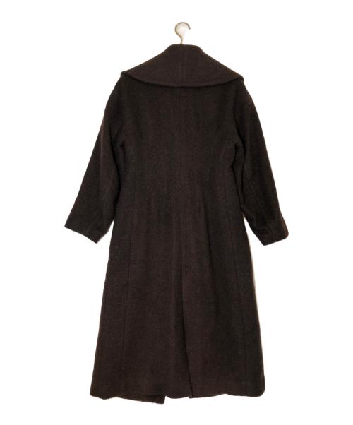 L'AUBE BLANC（ローブ ブラン）L'AUBE BLANC (ローブ ブラン) Cape collar Narrow line coat ブラウン サイズ:Fの古着・服飾アイテム