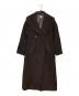 L'AUBE BLANC（ローブ ブラン）の古着「Cape collar Narrow line coat」｜ブラウン