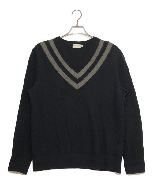 MONCLER（モンクレール）MONCLER (モンクレール) Vネックニット ブラック サイズ:XXLの古着・服飾アイテム