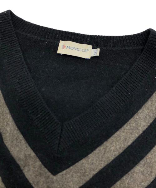 MONCLER（モンクレール）MONCLER (モンクレール) Vネックニット ブラック サイズ:XXLの古着・服飾アイテム