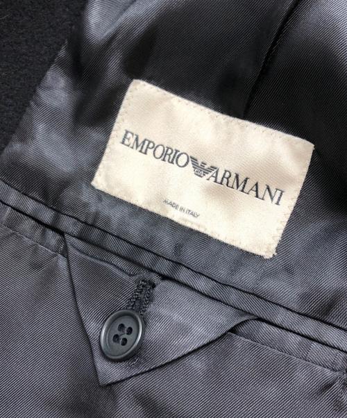 EMPORIO ARMANI（エンポリオアルマーニ）EMPORIO ARMANI (エンポリオアルマーニ) ダブルチェスターコート ブラック サイズ:48の古着・服飾アイテム