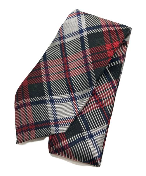 COMME des GARCONS HOMME DEUX（コムデギャルソン オム ドゥ）COMME des GARCONS HOMME DEUX (コムデギャルソン オム ドゥ) チェックネクタイ レッド サイズ:表記なし 未使用品の古着・服飾アイテム