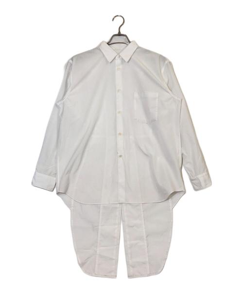 COMME des GARCONS HOMME PLUS（コムデギャルソンオムプリュス）COMME des GARCONS HOMME PLUS (コムデギャルソンオムプリュス) クラシックカラーポリエステルロングシャツ ホワイト サイズ:XSの古着・服飾アイテム