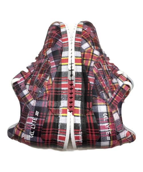 COMME des GARCONS SHIRT（コムデギャルソンシャツ）COMME des GARCONS SHIRT (コムデギャルソンシャツ) asics (アシックス) チェックスニーカー レッド サイズ:25の古着・服飾アイテム