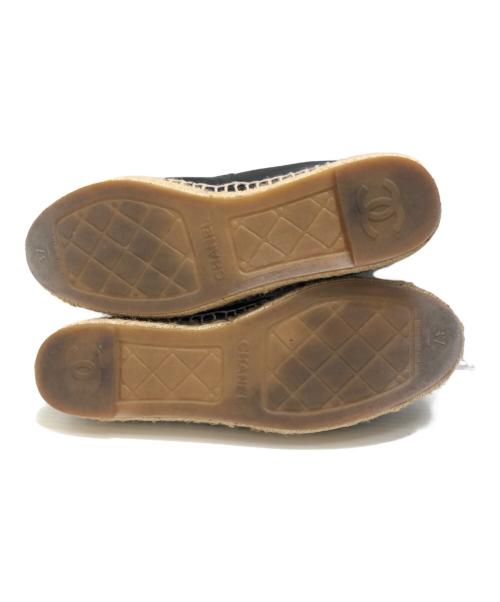 CHANEL（シャネル）CHANEL (シャネル) エスパドリーユ ブラック サイズ:37(23.5CM)の古着・服飾アイテム