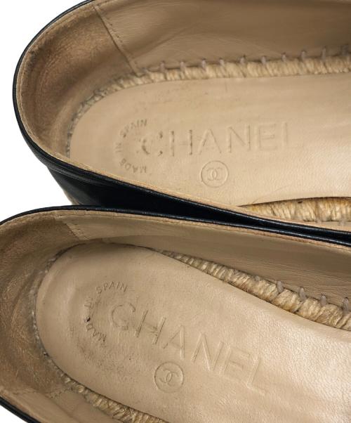 CHANEL（シャネル）CHANEL (シャネル) エスパドリーユ ブラック サイズ:37(23.5CM)の古着・服飾アイテム