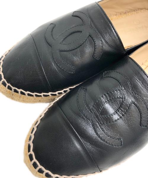 CHANEL（シャネル）CHANEL (シャネル) エスパドリーユ ブラック サイズ:37(23.5CM)の古着・服飾アイテム