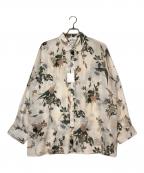 &ellecyアンドエルシー）の古着「花柄長袖シャツ」｜アイボリー