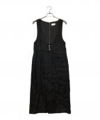 avec deuxclefsアヴェクデュクレ）の古着「リネンワンピース」｜ブラック