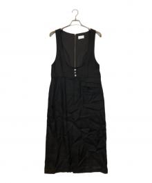 avec deuxclefs（アヴェクデュクレ）の古着「リネンワンピース」｜ブラック