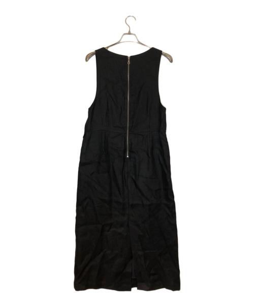 avec deuxclefs（アヴェクデュクレ）avec deuxclefs (アヴェクデュクレ) リネンワンピース ブラック サイズ:M 未使用品の古着・服飾アイテム