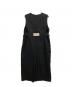 avec deuxclefs (アヴェクデュクレ) スキッパーノースリーブワンピース ブラック サイズ:M：15000円