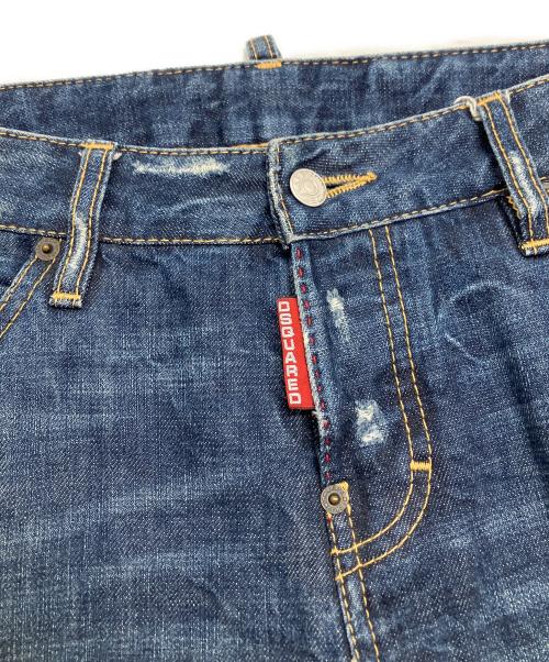 DSQUARED2（ディースクエアード）DSQUARED2 (ディースクエアード) ダメージ加工デニムパンツ インディゴ サイズ:42の古着・服飾アイテム